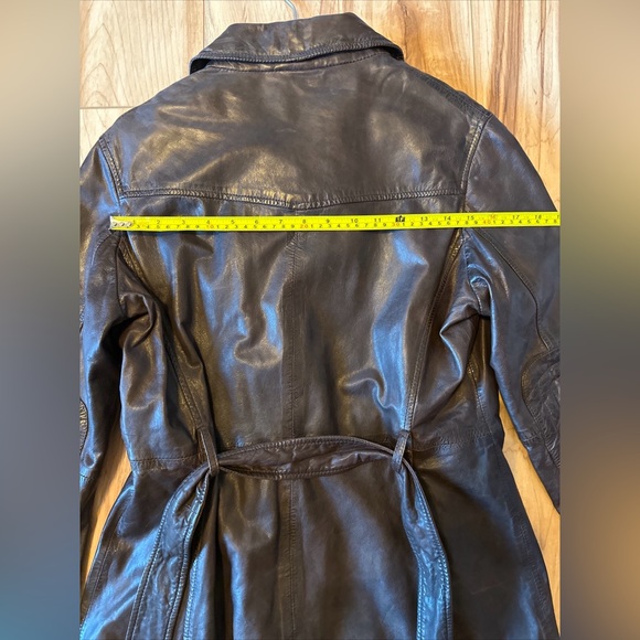 Bod Christensen Genuine Leather Women’s Mid Length Brown Jacket Size M NWT - Picture 15 of 16